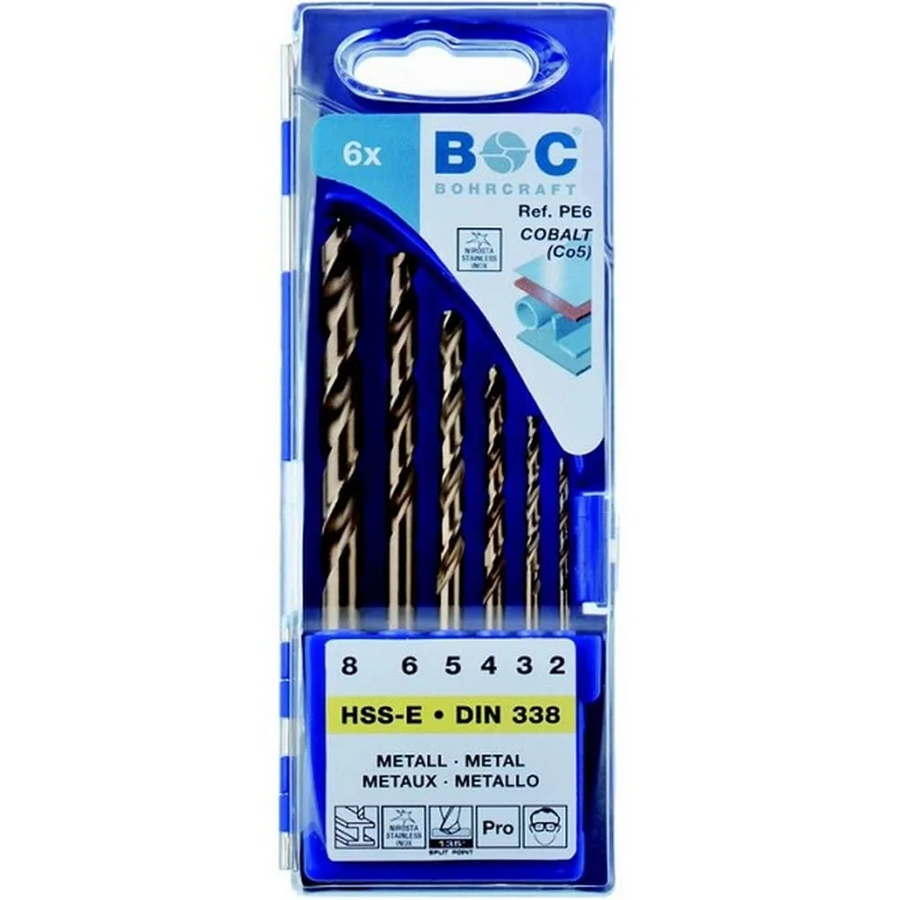 PE6 Coffret 5 forets métaux cobalt HSS-E BOHRCRAFT