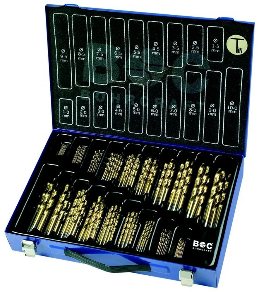 MT170 Coffret 170 forets revêtu titane HSS-TiN BOHRCRAFT