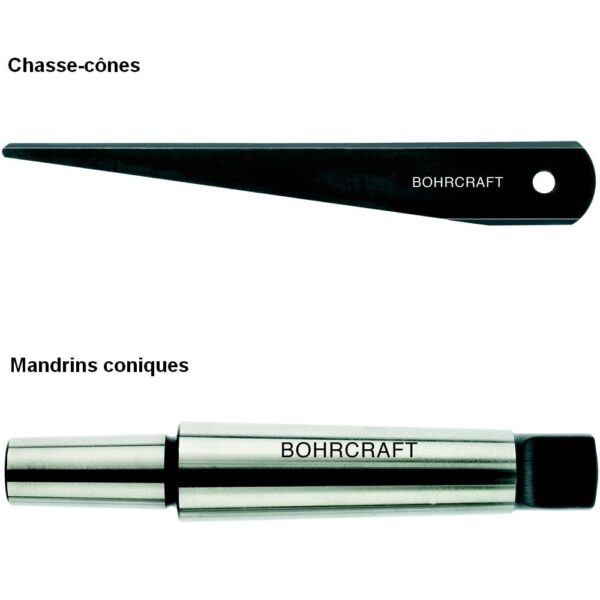 Lot De 5 Cônes Morse En Acier | Pour Perceuse, Tour, Machine-outil | Mandrin Conique Droit
