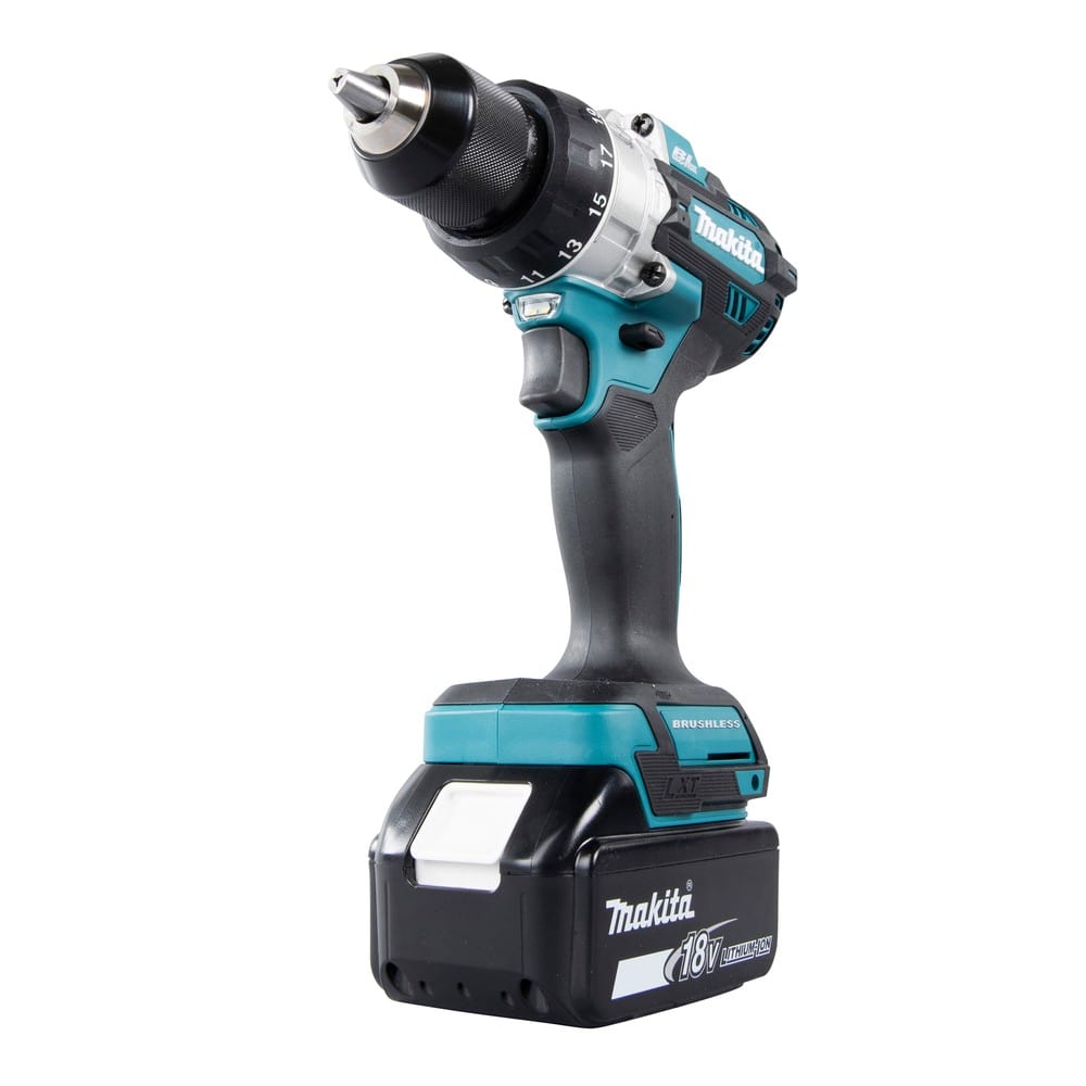 Perceuse visseuse percussion 18V 5 Ah MAKITA DHP486RTJ - vue avant