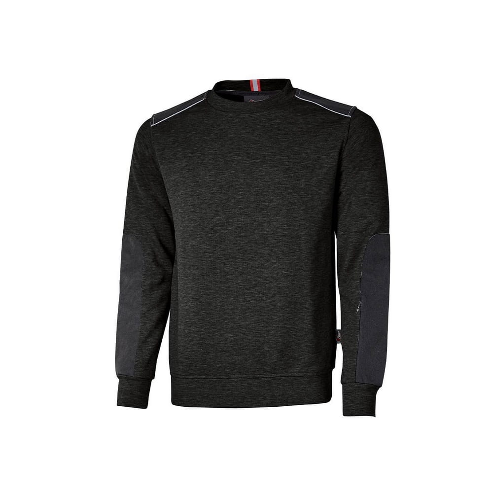 Sweat de travail U-Power RYKE EY170 noir avec empiècements foncés sur les manches