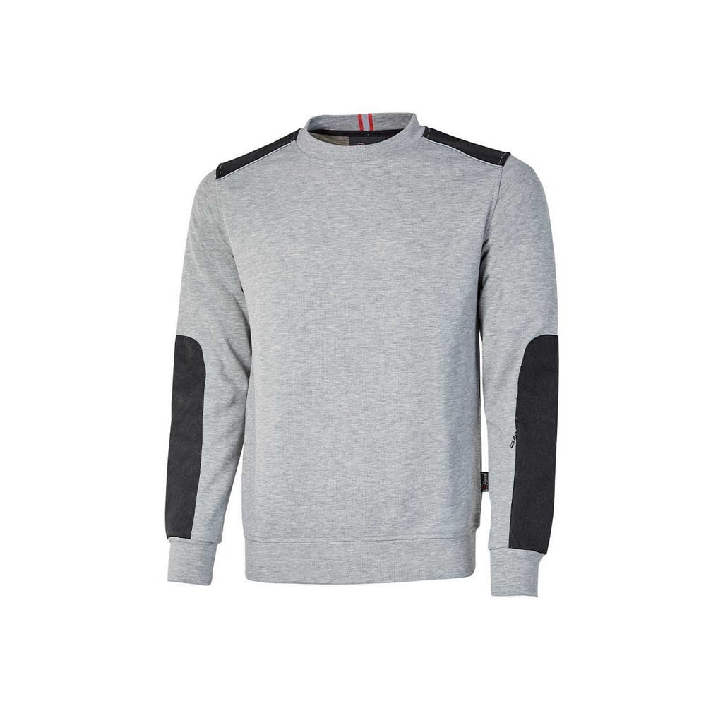 Sweat de travail U-Power RYKE EY170 gris avec empiècements noirs sur les manches