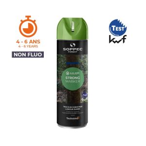 Bombe de peinture forestière Soppec Strong Marker vert non fluo.